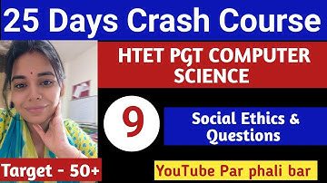 DAY 9- 25 Days Crash Course || HTET PGT COMPUTER SCIENCE