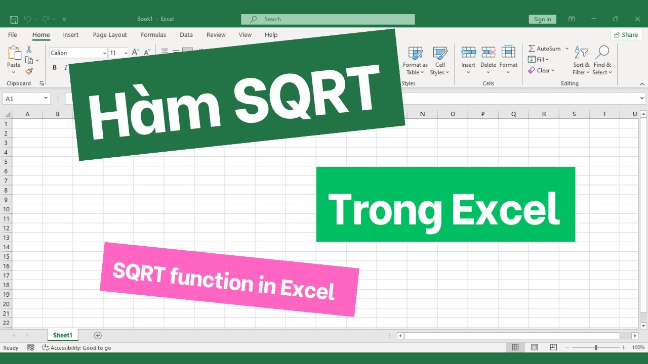 C ch d ng h m sqrt trong excel h m 5 k n ng excel youtube