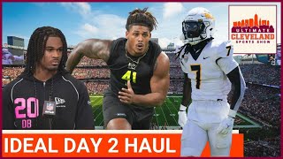 What's the IDEAL OUTCOME for the Cleveland Browns on Day 2 of the NFL Draft w/ picks #39, #70 & #74?
