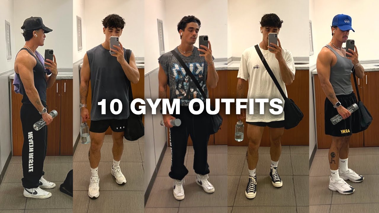 10 Outfits for the Gym  Summer Workout Fits for Guys 