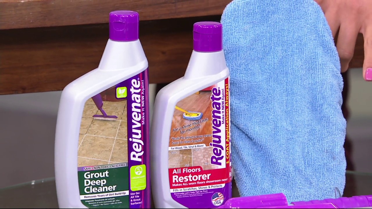 Rejuvenate 24oz. Grout Deep Cleaner w/Brush & 16oz. Floor Restorer on