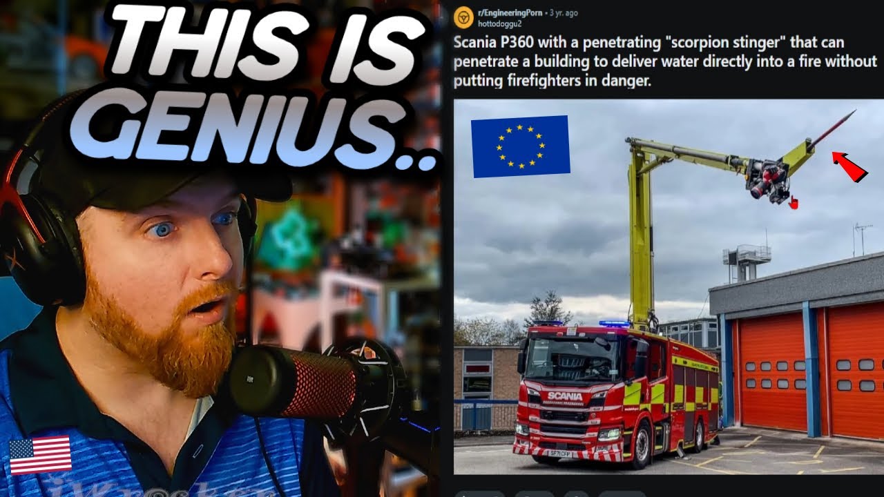 Американская реакция на некоторые уникальные автомобили Scania и машины из Европы.