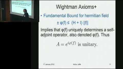 Arthur Jaffe - Constructive quantum field theory