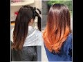 Red copper balayage. Окрашивание волос в рыжий оттенок. Балаяж.