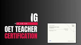 HOW TO PASS OET IN 2026 | My Official 2024-2026 Professional OET Teacher Credentials 🎓