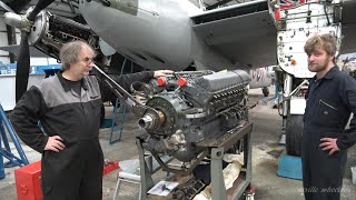 Video 140 Restoration of Lancaster NX611 Year 5.. Merlin 25 setting the magnetos.