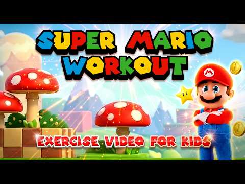 Super Mario Workout - Exercise video For Kids | PE Bowman | Brain Break