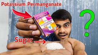 Experiment of Potassium Permanganate and Sugar | धमाकेदार प्रयोग