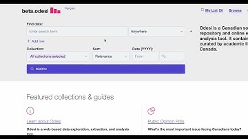 How to Conduct a Basic Search in Odesi
