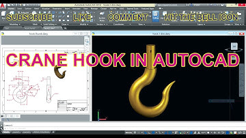 CRANE HOOK DESIGN IN AUTOCAD from 2D to 3D