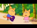 Fox Family Stuck Playing Hide and Seek. Learn Safety Tips Outdoor Cartoon for kids #1704