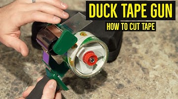 Duck Brand Standard Tape Gun with Foam Handle - How to Cut Tape