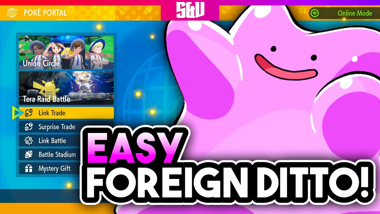 Pokemon Scarlet & Violet Trade Code For Foreign Ditto