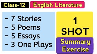 Class 12 English One Shot 🔥 Summary and Exercise Questions Answers of All Chapters with Free PDF screenshot 2