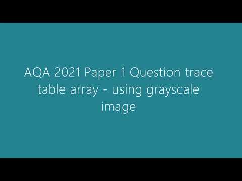 GCSE AQA Paper 1 2021 Array trace question