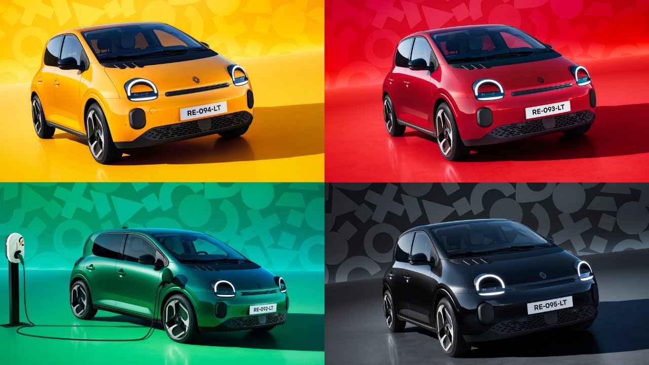 New Renault Twingo E-Tech Electric (2026) - Green, Yellow and Red