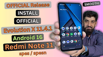 Install Official Evolution X 11.4.1 Android 16 ON Redmi Note 11 spes spesn #latest #review #youtube