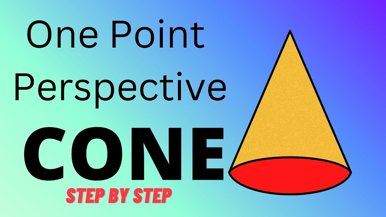 How to Draw a cone in One Point Perspective nid nift uceed ceed and other  design drawing practice 