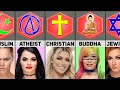 Religion of wwe women wrestlers muslim  christian  buddha