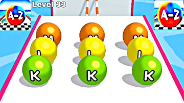 A - Z Ball Run 2048 - All Levels Ball Gameplay Android, iOS ( Level 31 - 35 )