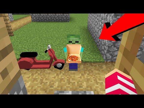 KÜÇÜK ZOMBİ VE ZOMBİ BABA KURYE OLDU 😱 - Minecraft