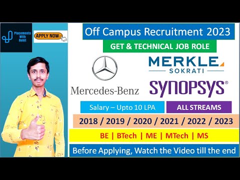 Mercedes Benz Recruitment for Freshers 2023 | Merkle Sokrati Recruitment 2023 | Synopsys Hiring
