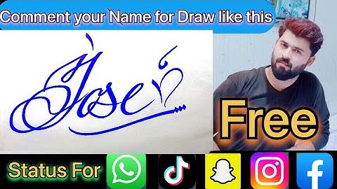 Jose Name Signature Calligraphy Status | How to Cursive write with cut Marker #jose @jose