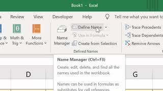 Define name in Microsoft Excel 2019@COMPUTEREXCELSOLUTION