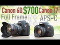 $700 Full Frame Canon 6D vs $700 APS-C Canon T7i