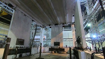 Low-damage concrete building earthquake test: Test 37 NEB Inside