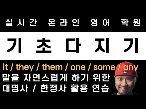 it / they / them / one / some / any ⟪ 대명사 / 한정사 -- 실시간 온라인 영어학원 ⟫