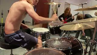 HAJN - Rehersing the song Silo (Working title) with Nakkeknaekker | Drum cam |