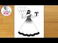 Happy New Year Girl Drawing 2026 | Pencil Sketch Easy Step by Step | Beautiful Art for Beginners