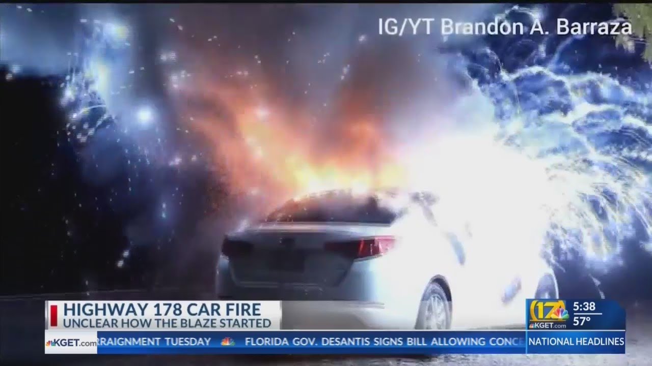 Highway 178 car fire