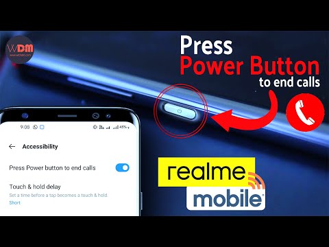 Realme mobile press power button to end calls | Power button ends call - Android 2022