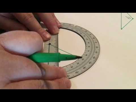 How to draw an Acute Triangle using a Protractor