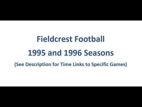 1995 and 1996 Fieldcrest High School Football Seasons
