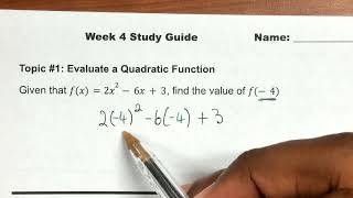 Week 4 Study Guide - Topic 1