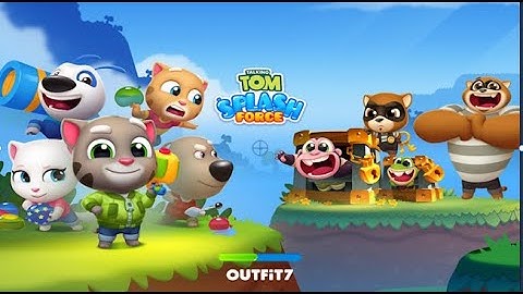 Talking Tom Splash Force - Walkthrough Gameplay -  Talking Tom  and angela(iOS, Android)