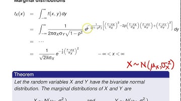 Bivariate normal distribution marginal distributions