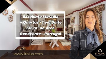 ITH3877 Moradia, 4 Quartos, 1 em Suíte, 3 Pisos, 312 m² - Benavente - Santarém - Portugal - ITHLUX