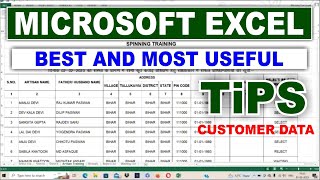 How to work Customer Data in Excel🔥🔥#excel #exceltips