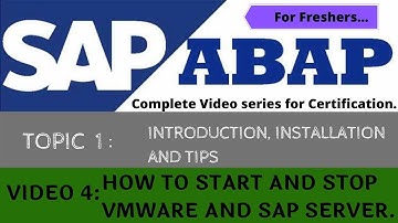 04: How to Start and Stop VMware and SAP server.