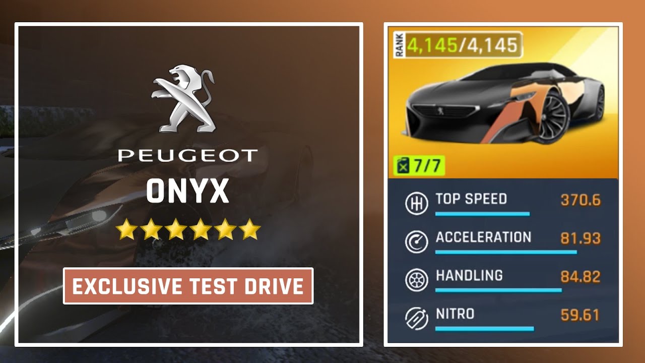 Asphalt 9 peugeot onyx
