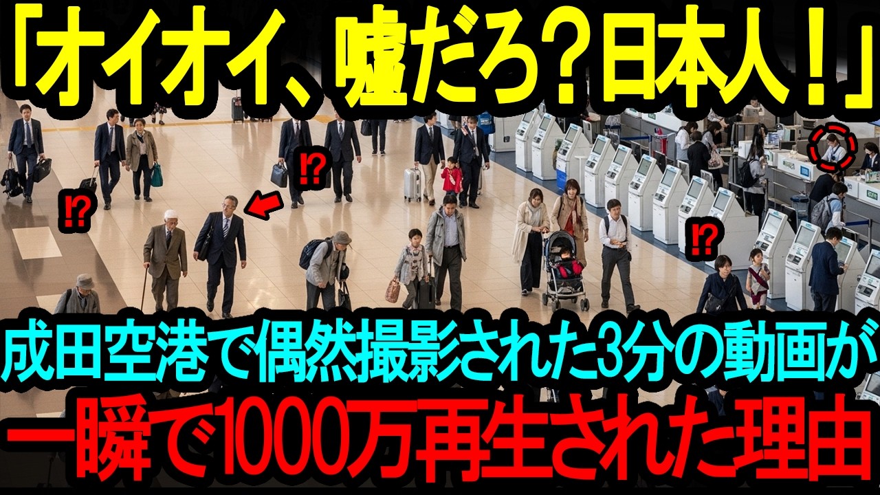 【海外の反応】「嘘だろ！日本人！？」成田空港でたまたま映った日本人男性の行動に外国人が絶句…世界中に拡散された映像が絶賛された衝撃の理由とは
