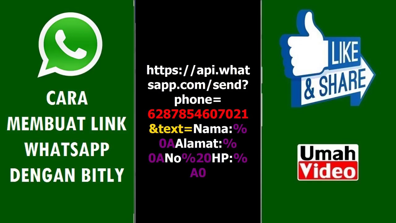 Cara membuat link wa di bitly youtube