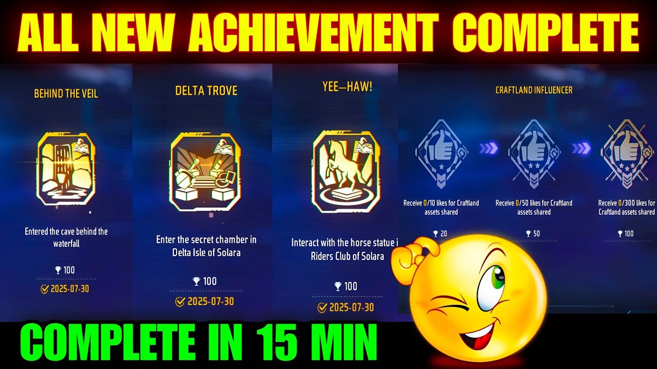 HOW TO COMPLETE ALL NEW ACHIEVEMENT MISSION IN FREE FIRE || NEW ACHIEVEMENT MISSION COMPLETE TRICK