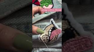 how to hand sew an embroidery patch | fashion tutorial