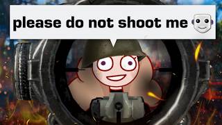 attempting to make friends in a tactical shooter