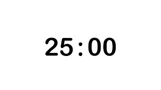 25 MINUTE TIMER • 25 MINUTE COUNTDOWN TIMER + Alarm, Full HD, 1080, White